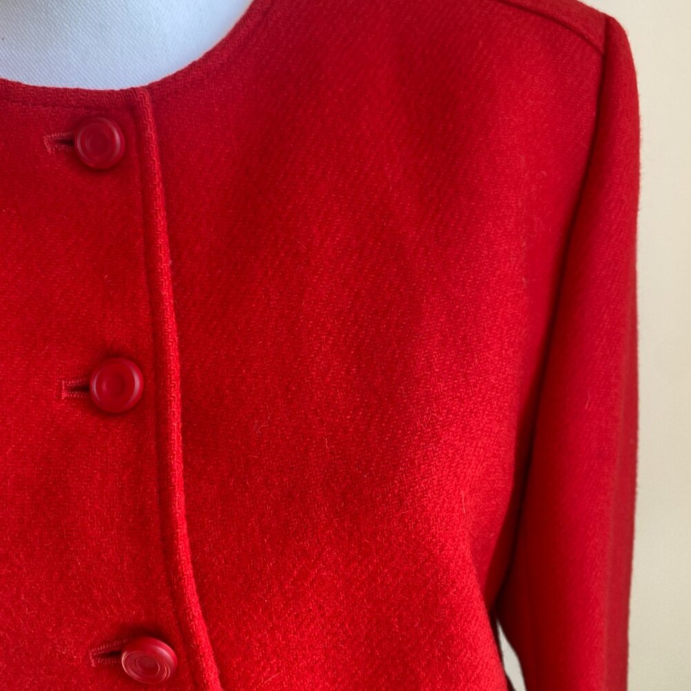 Vintage Red Pendleton Virgin Wool Jacket Blazer U… - image 3
